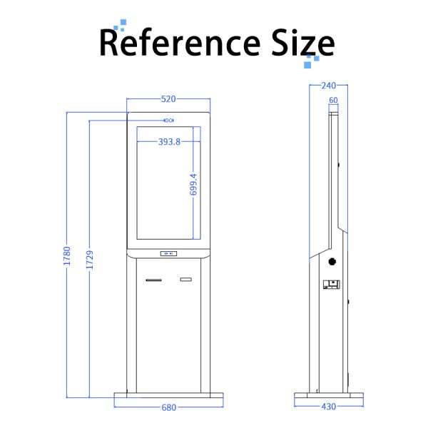 32 Inch Hotel Check-in Machine Self-service Payment Intelligent Touch Automatic All-in-one Machine SDK Barcode Reader Face