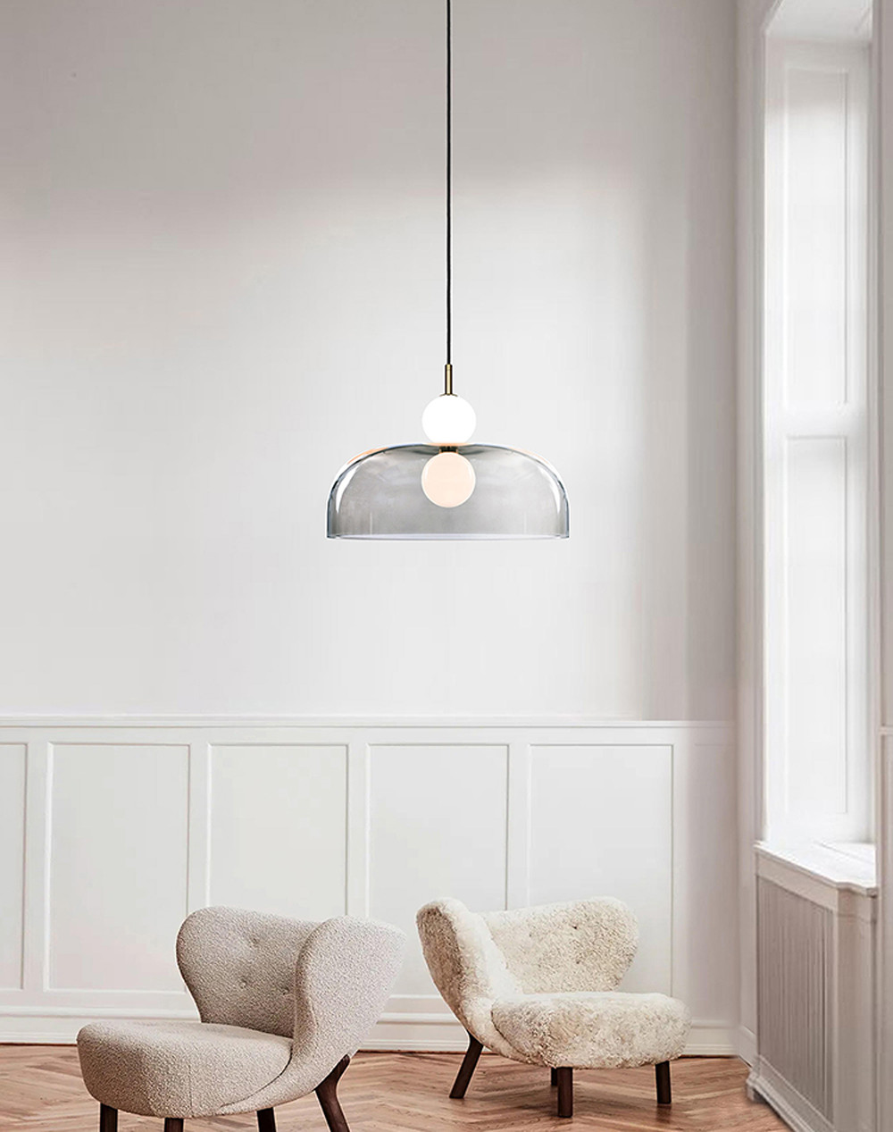 Glass Pendant Light Post-modern Pendant Lamp Bedside Living Room stairwell pendant lights(WH-AP-559)