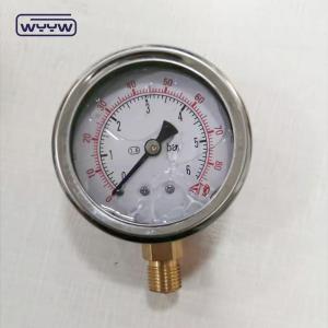 China 0-250psi Bottom Oil Filled Mud Pump Hydraulic Pressure Gauges With Brass Internals wholesale