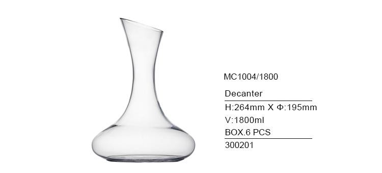 1.8L Large Glass Wine Decanter Personalised For Home
