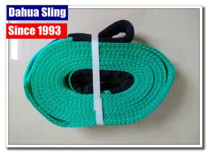 China 10000kg Flat Web Polyester Lifting Slings Belt With Reinforced Eyes wholesale