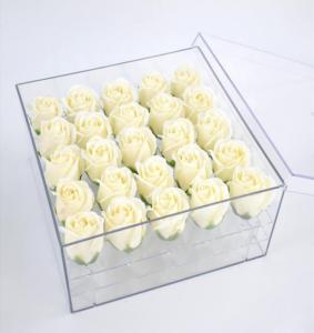 China Wholesale 2021 New 25pcs Valentine Gift Eternal Forever Flower Acrylic Jewelry Boxes Long lasting Preserved Roses wholesale