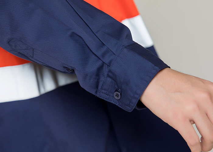 Double Stitching Safety Work Clothes High Visable Orange Jacket Bib Pants Suit