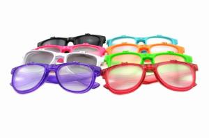 China Flip Clip 3D Fireworks Glasses With Custom Colors Frame For Decoration wholesale