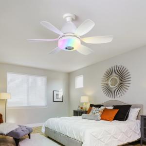 China Intelligent Dimming Home Decoration Ceiling Fan , Moving Head 360 Rotating Ceiling Fan wholesale