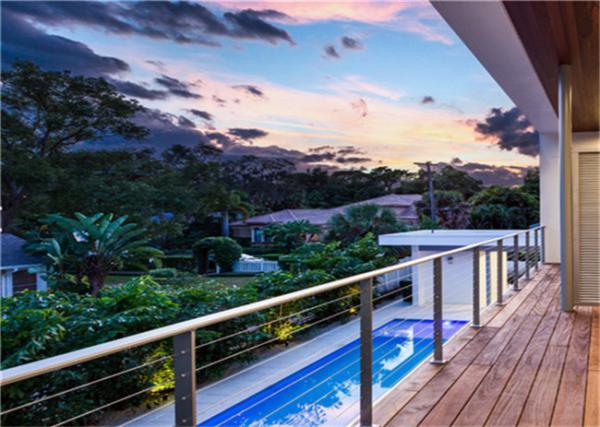 Prima Building Stainless Steel Wire Railing Systems , Stainless Steel Balcony