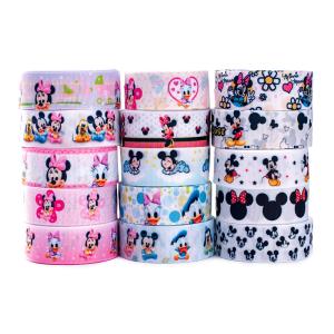 China 50 Yards 3 inch Lovely Girl Cartoon Princess Printed Grosgrain Ribbon wholesale