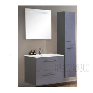 China High Glossy White MDF Bathroom Vanity Customized Furniture With Metal Legs wholesale