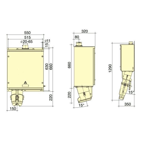 Built In Terminal Block Socket Box 5P 400A IP67 380V High Current Wall Mounted 75448