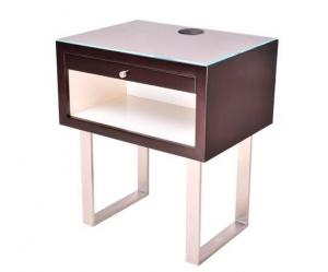 China Bedroom Solid Wood Night Stand For 5 Star Hotel / Metal Frame Bed Side Tables on sale