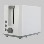 Home Appliances 1000w 2 Slice Bread Toasters Plastic Housing White