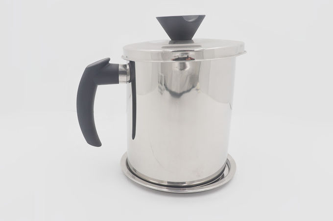 1.3L Cooking tools stainless steel oil pot with strainer multifunctional grease filter