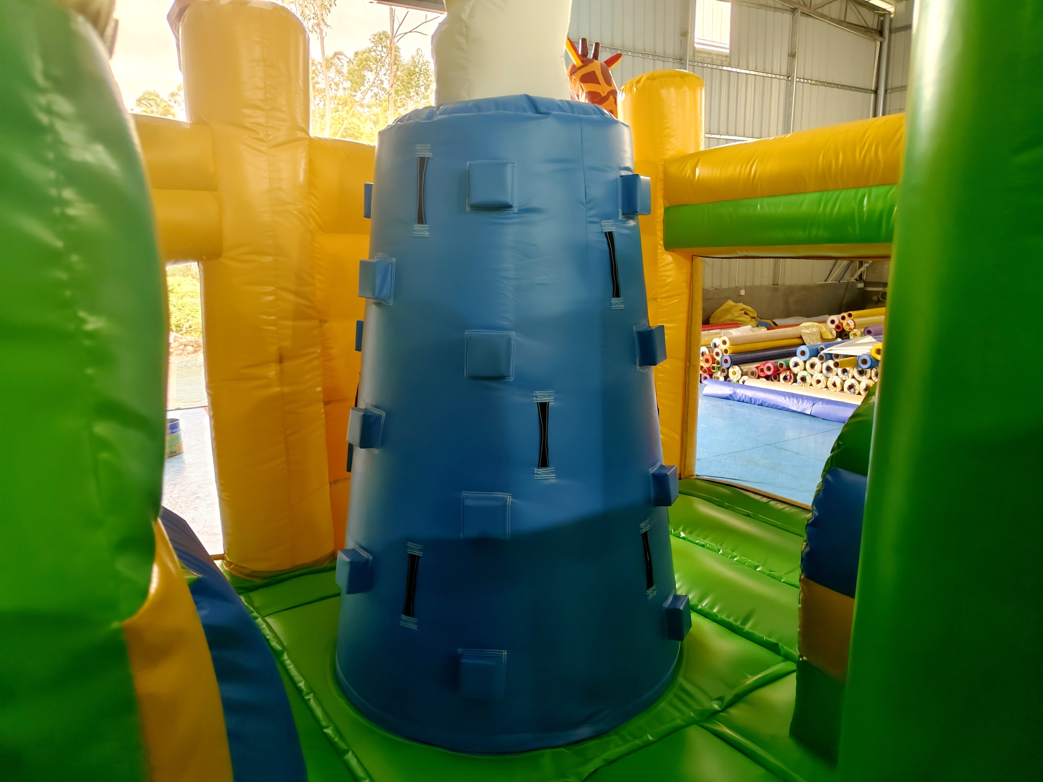 Commercial Grade Outdoor Inflatable Combo Zoo Giraffe Inflatable Bounce House With Slide Funny Jumping Castle