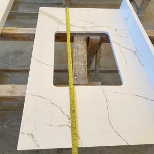 China Seamless Miter Edge Marble Granite Kitchen Countertops Honed Finish wholesale