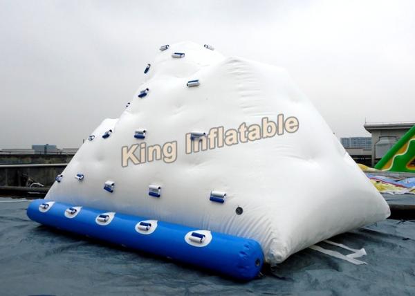 PVC White Inflatable Water Iceberg / Blow Up Water Sports Toy For Adults And