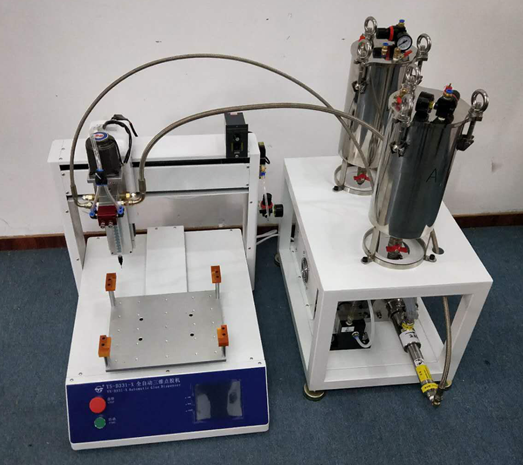 3-axis AB Epoxy Automatic Glue Spraying Machine Electrically Driven Auto Mixing System for Bottle Domng