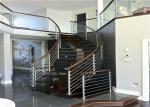 Curved Rod Stainless Steel Railing , Top Mount Stainless Steel Stair Banisters