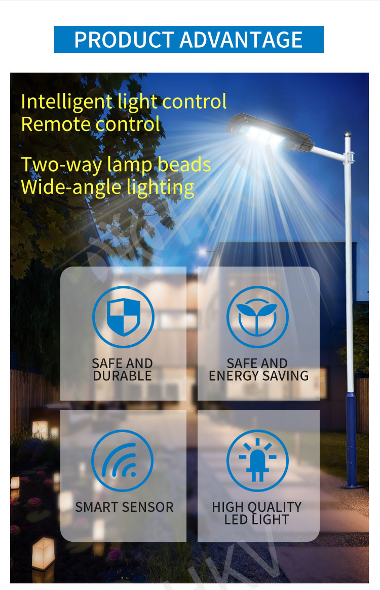 Solar Powered Led Street Lights Integrated Smd Ip65 Waterproof