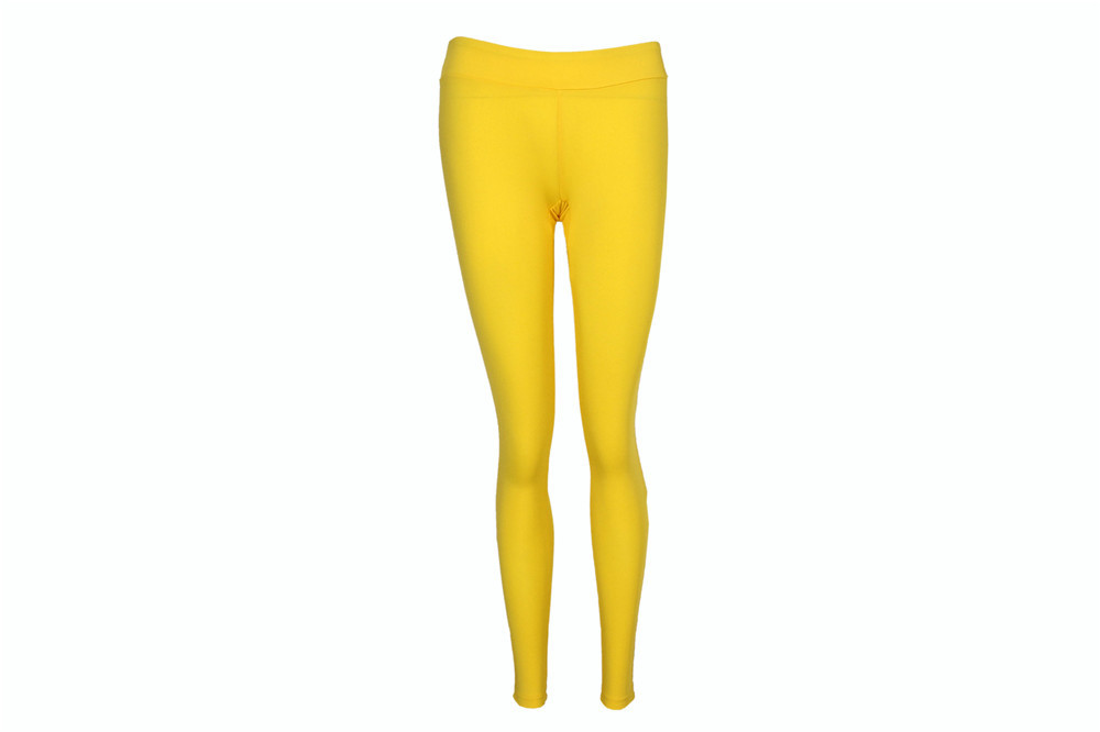 88% polyester 12% spandex Elastic Waist ladies sports trousers 8 Colors