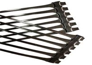 China Reinforcement Roadbed Black High Density Uniaxial Plastic Geogrid wholesale