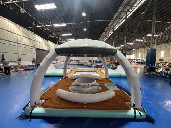 Commercial Inflatable Yacht Floating Platform Island Boat Dock Inflatable Boat
