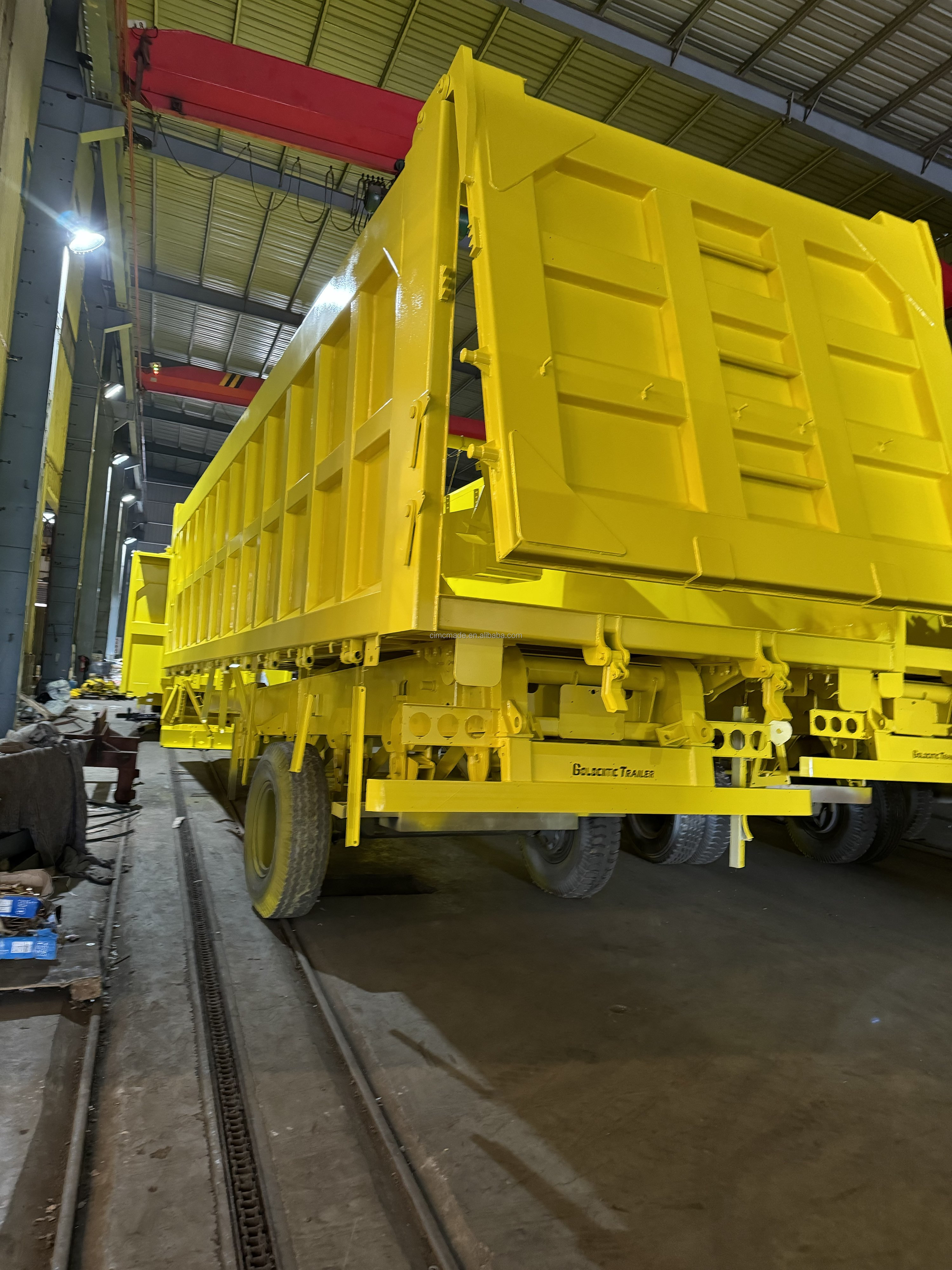 CIMC high strength iron 3 axle 30-70 ton transport coal ore gravel sand mining building material end dumper tipper semi trailer