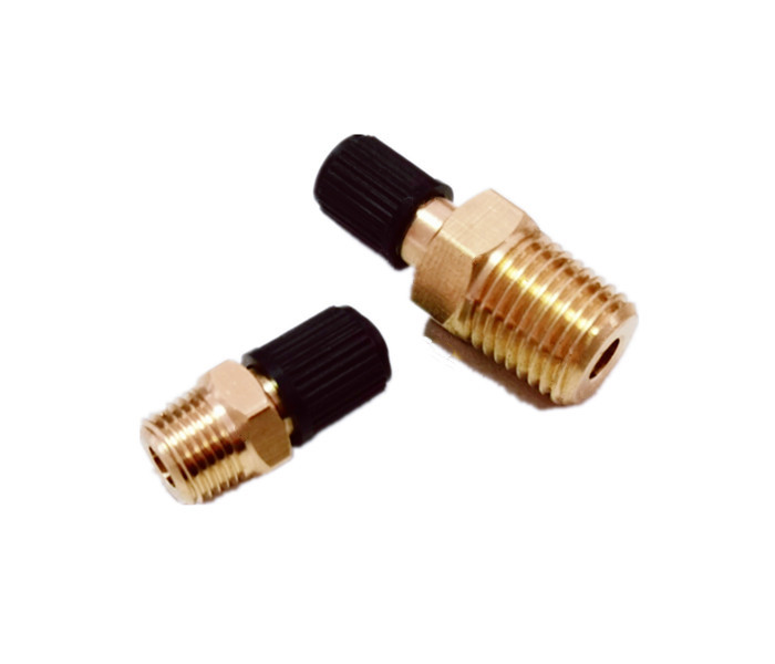 1/8" NPT Tank Valve , Anti Corrosion Brass Schrader Valve With 1/4" Male NPT