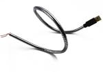 Pohli Cream Chrome Flexible Gooseneck Tubing Cell Phone Cable Holder 28mm