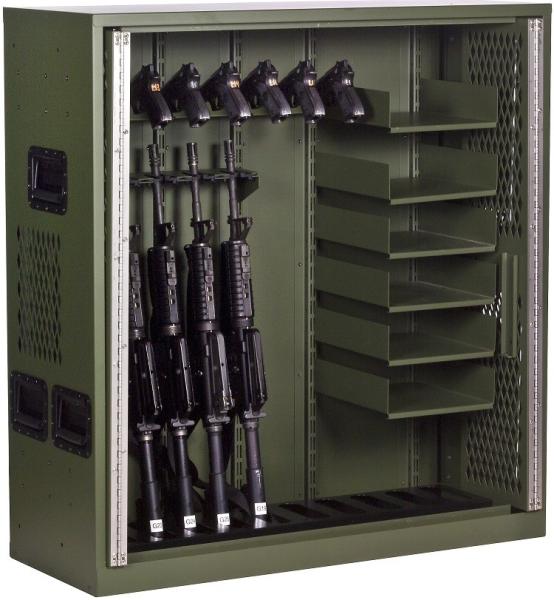 10 Gun Cabinet Double Door Heavy Duty Storage Locker , Heavy Duty Metal Storage