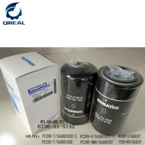 China Excavator parts PC200-7 PC200-8 PC210-8 PC220-8 Engine filters S6D107 Oil Filter 6736-51-5142 wholesale