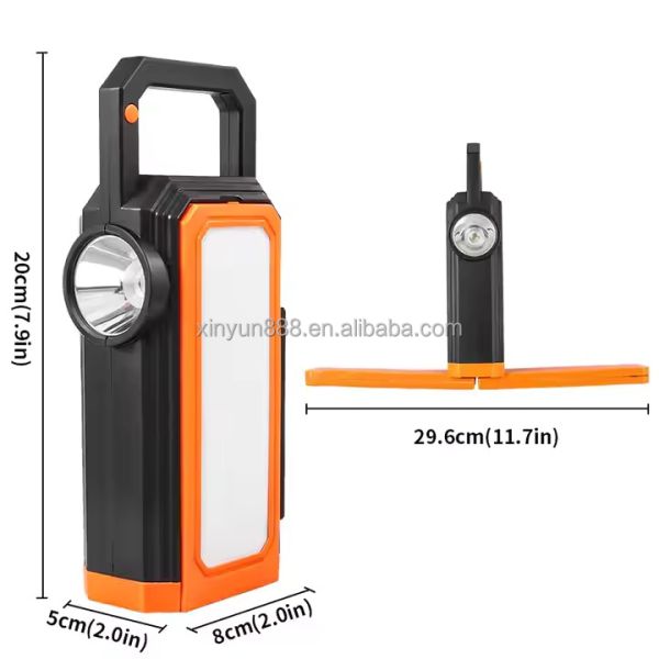 Multi Functional Searchlight Outdoor Solar Power Bank Strong Light Flashlight LED Handheld Light Wholesale Camping