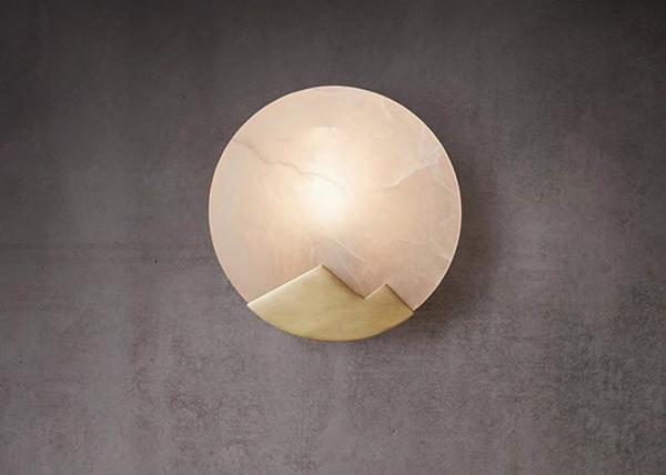 Modern wall lamp round glass bedroom bedside lamp designer light luxury lamp