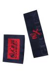 Black / Red / Grey Shrink-proof Clothing Woven Labels, Embroidered Garment Label