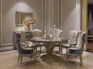 China Antique marble luxury round dining tables FT-133 on sale