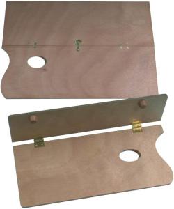 China Foldable Oval Wooden Paint Palette For Artists , Natural Color Oil Paint Palette wholesale