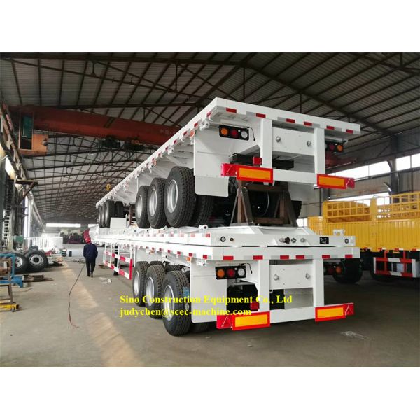 Double Speed Heavy Duty Semi Trailers 20ft 40ft Container Flat Bed Semi Trailer