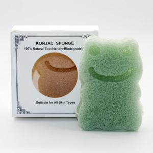 China Organic Frog Baby Konjac Sponge Customized Logo Skin Friendly wholesale