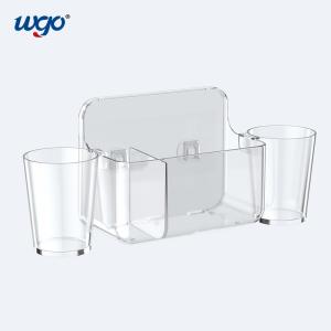 China ODM Wall Mounted Clear Toothbrush Cup Holder 140mm High Damage Free wholesale