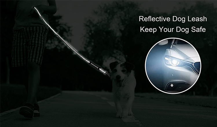 Heavy Duty 4-6FT Bungee Dog Paracord Leash Durable Car Seat Belt Walking Running Training Pet Leash with Zinc Alloy Carabiner