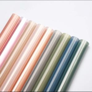 China High Transparency Colored Glass Paper for Christmas , Waterproof Flower Wrapping Paper with Coating wholesale