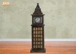 Tower Shape Tabletop Lamp Antique Wooden Tower Sculpture Decorative Lamp Bronze