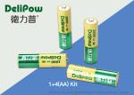 Compact Design 1000mAh Rechargeable Battery Kit Nimh 4 AA Delipow
