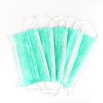 Anti Dust Green Disposable Medical Masks , Earloop Face Mask High Filtration