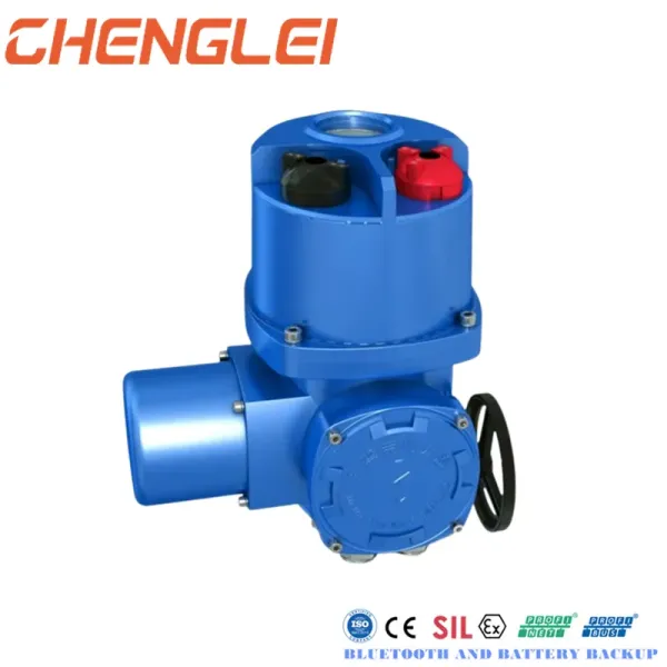 Small Heating Electric Valve Actuator with Bluetooth Connection and Manual Override for HVAC Applications
