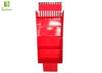 Red Retail Store Display Fixtures , Custom Cardboard Display Stands Upsidedown