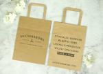 Printing Colored Logo Brown Kraft Paper Bag Paper Handles For Restaurant