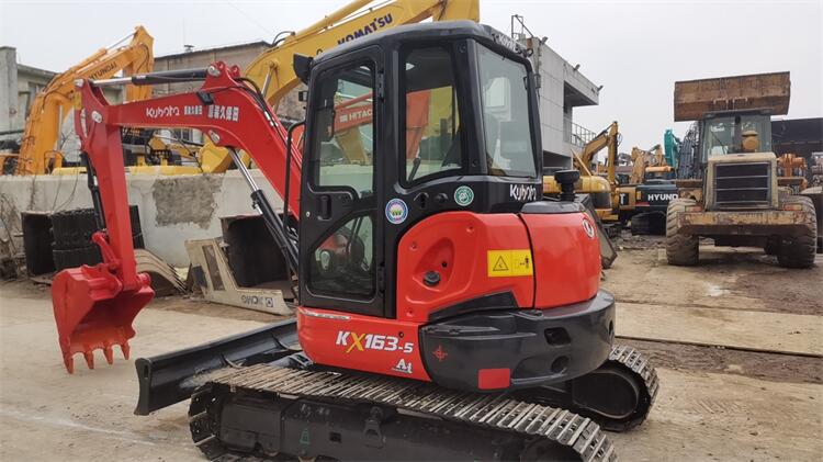 Japan Original KUBOTA Design 5 Ton Used Mini Excavator KX163 Model KX163-5 with Swing Boom