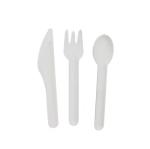 GZ Bio 4 Inches Disposable Paper Cutlery Set Spoon With Kraft Paper Outer