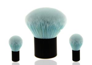 China Blue Nylon Hair Fan Cleaning Makeup Brushes With Black Plastic Handle wholesale