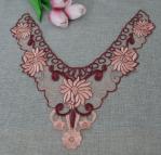 100%Polyester Embroidery Pajams Collar Lace Mesh Based Necklace Decoration